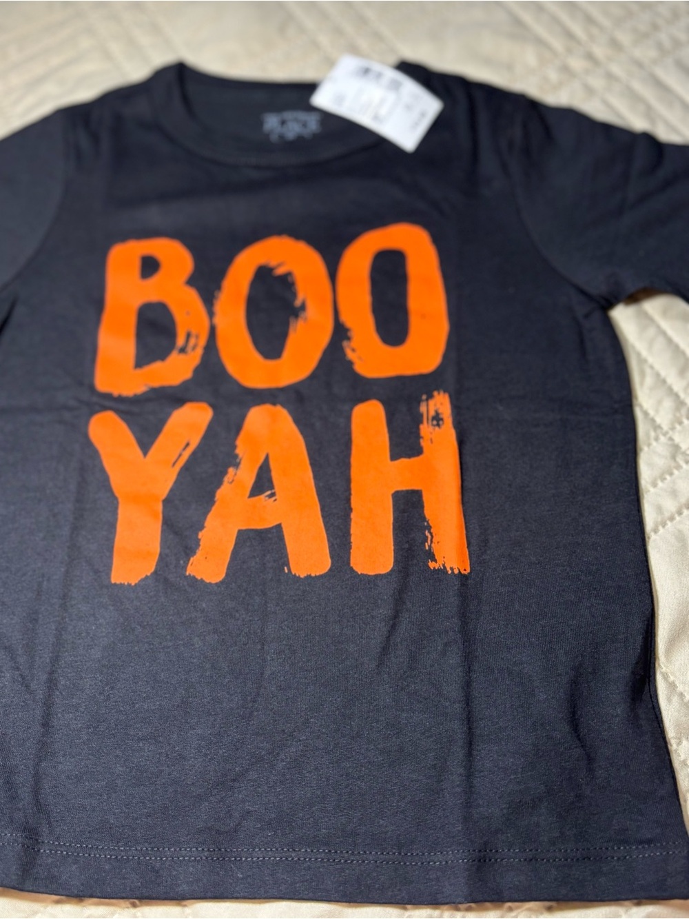 Children’s Place 3T Black 'Boo Yah' Graphic Tee